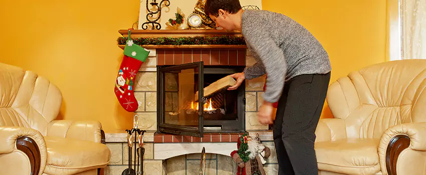 Rusted Metal Fireplace Restoration in Albany, California